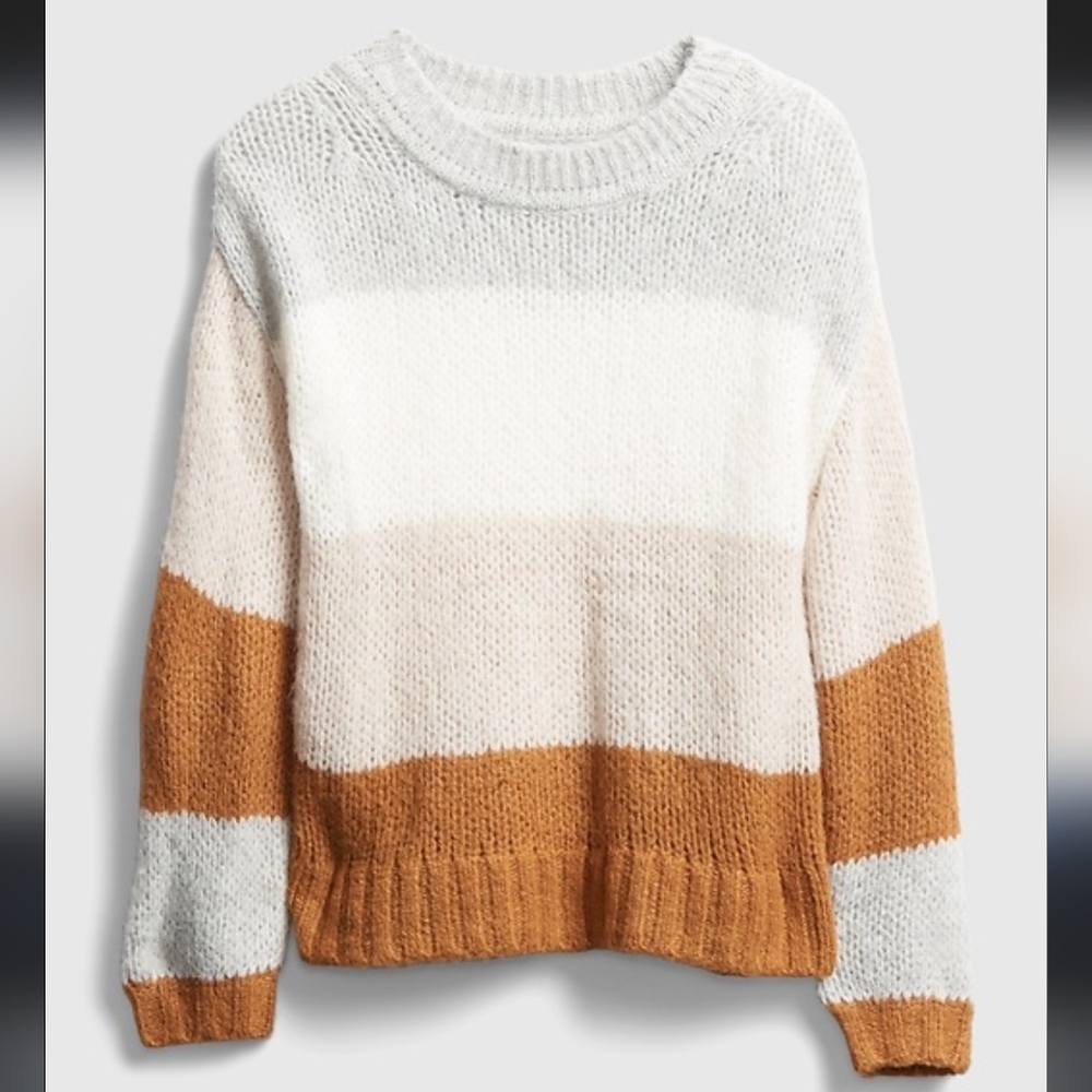 GAP Luxe Stripe Boatneck Sweater